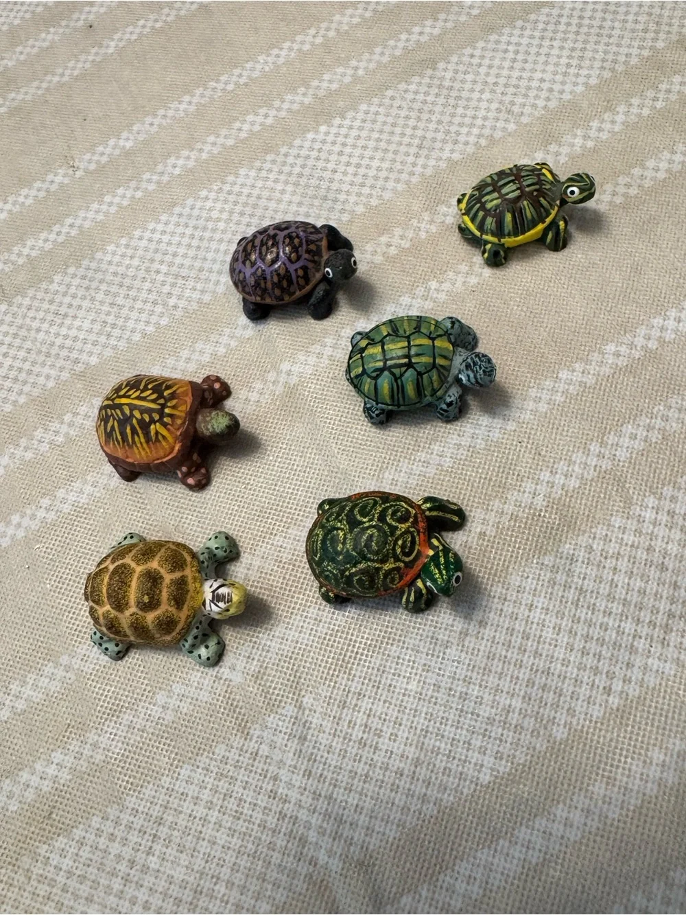 Tiny Painted Turtle Figurines